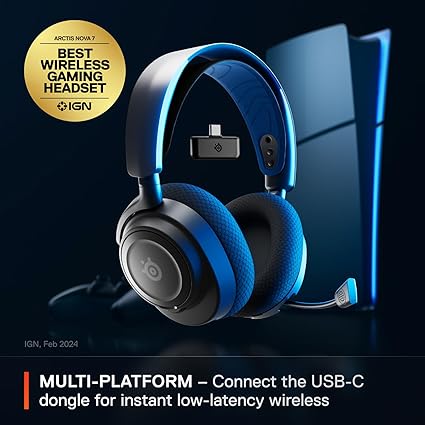 SteelSeries Arctis Nova 7P Wireless Headphone - Black - PakByte