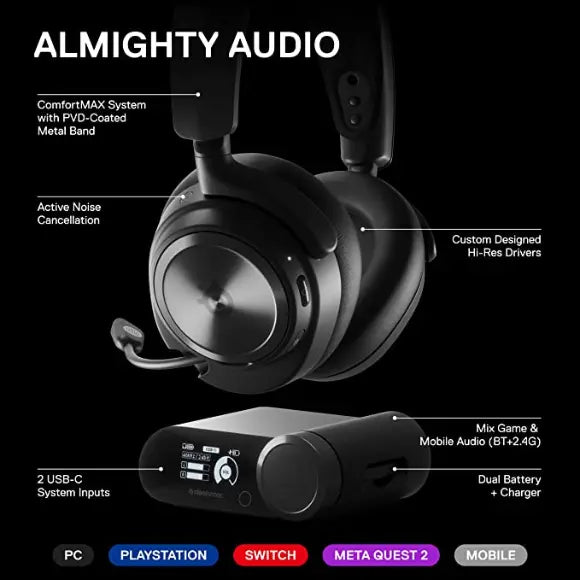 SteelSeries Arctis Nova Pro Wireless Multi-System Gaming Headset - PakByte Computers