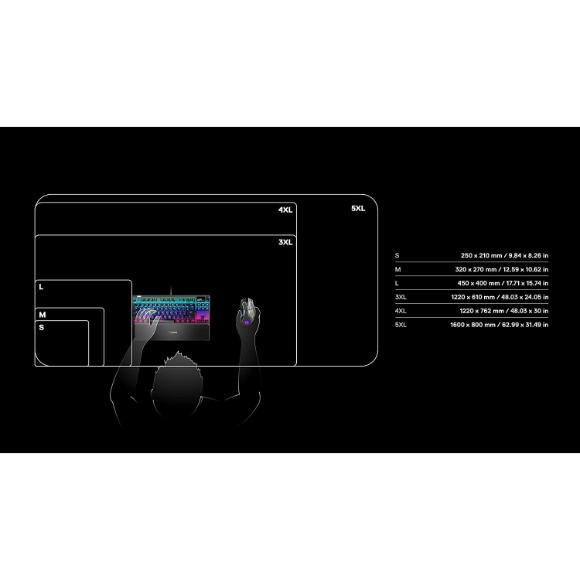 SteelSeries QcK Gaming Surface - 3XL ETAIL Cloth Mousepad - Optimized for Gaming Sensors - PakByte Computers