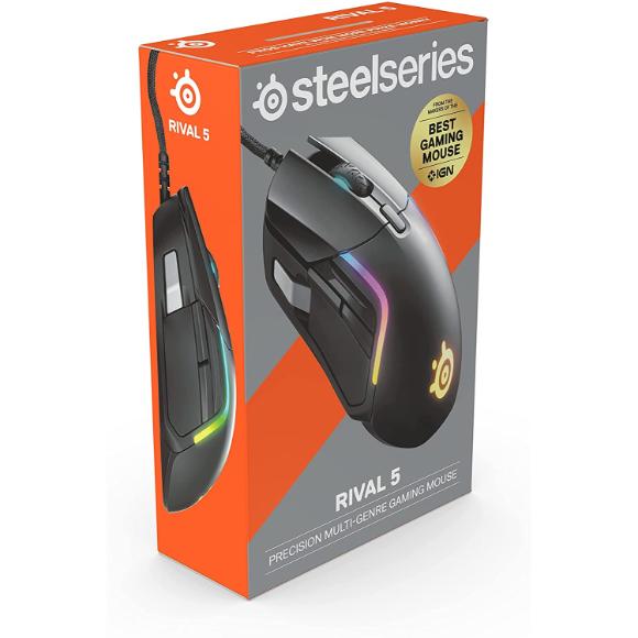 SteelSeries Rival 5 Gaming Mouse with PrismSync - Black - PakByte Computers
