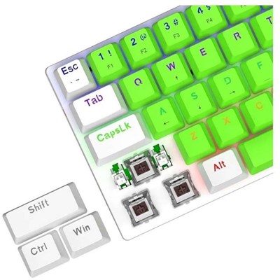 T-DAGGER Arena T-TGK321 Mechanical Gaming Keyboard - Green/White - PakByte Computers