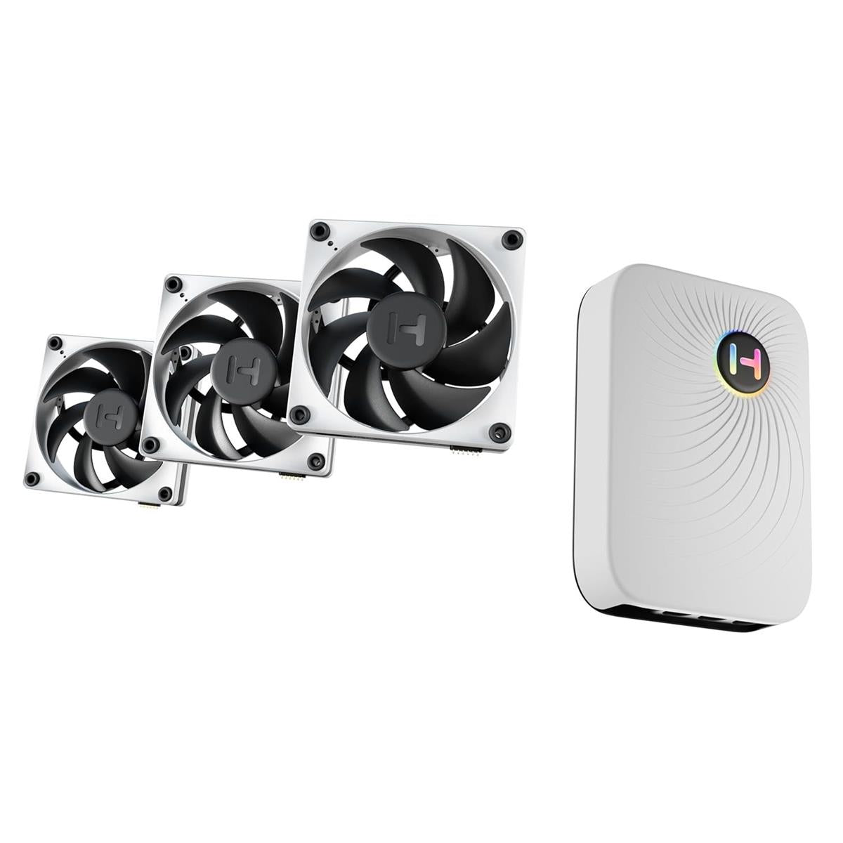 THICC FP12 Three Fan Pack + Nexus Portal NP5 - White - PakByte
