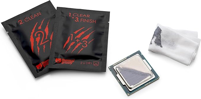 Thermal Grizzly TG Cleaning Wipes - Clean and Degrease Surfaces - PakByte Computers