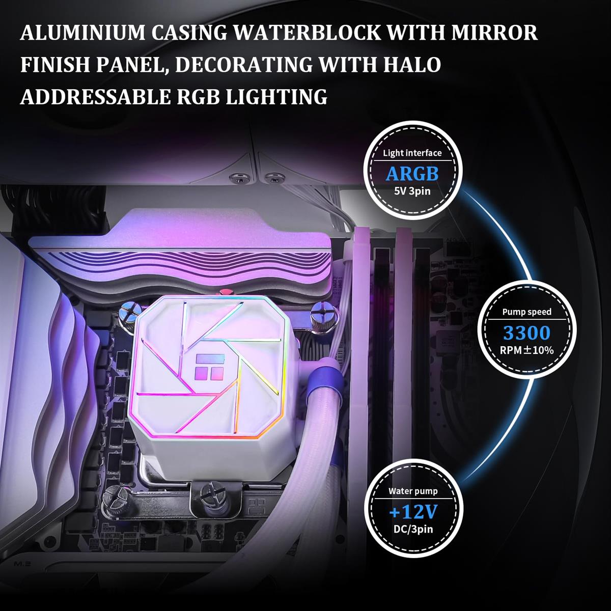 Thermalright Aqua Elite 240 V3 ARGB AIO 240mm Liquid CPU Cooler - White - PakByte Computers