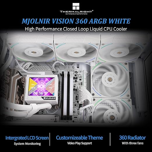 Thermalright Mjolnir Vision X 360 AIO CPU Liquid Cooler - White - PakByte Computers