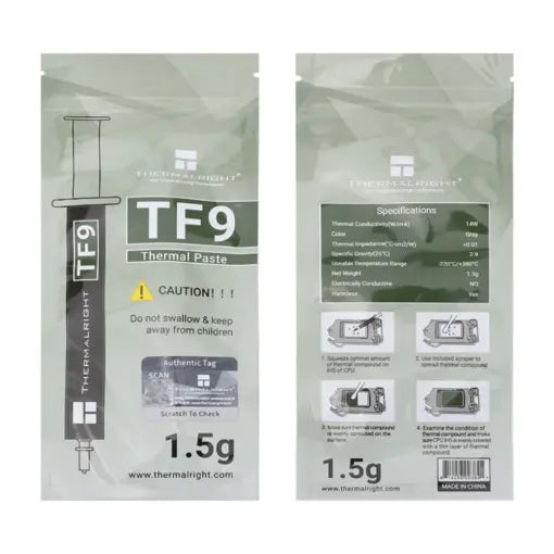 Thermalright TF9 1.5g Thermal Grease - PakByte