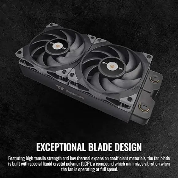 Thermaltake ToughFan 120mm Case/Radiator Fan (2 Pack) CL-F082-PL12BL-A - Black - PakByte Computers