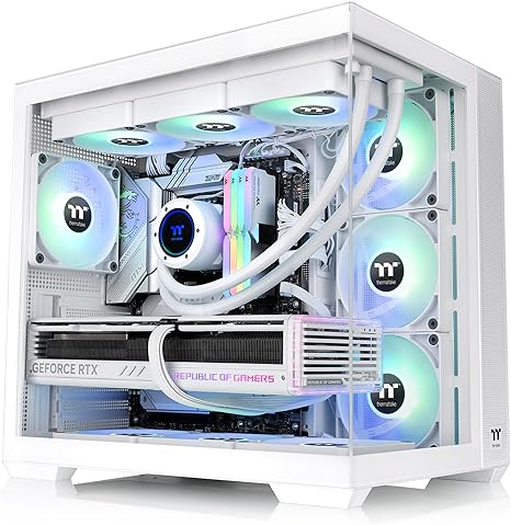 Thermaltake View 380 TG ARGB Mid Tower ATX Case - Snow