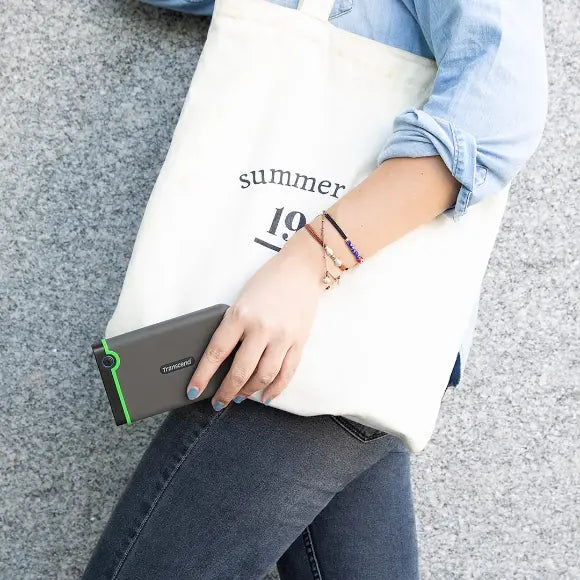 Transcend 4TB StoreJet 25M3S USB 3.1 Portable Hard Drive Rugged, Anti-Shock Resistant (Iron Grey) TS4TSJ25M3S - PakByte Computers