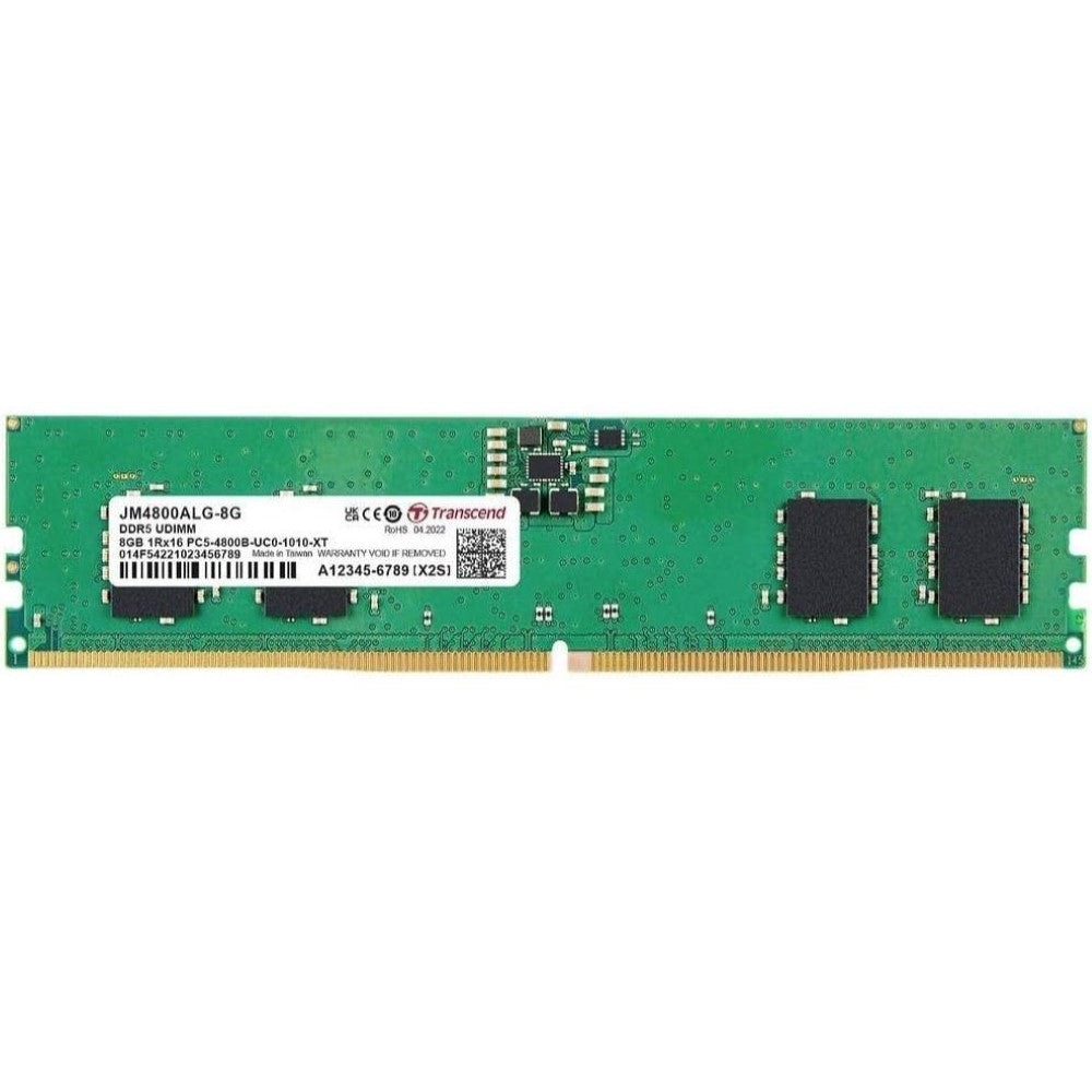 Transcend JetRam 8GB 4800MHz C40 DDR5 U-DIMM Desktop Memory - PakByte Computers