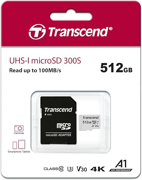 Transcend 512GB Micro SD Memory Card