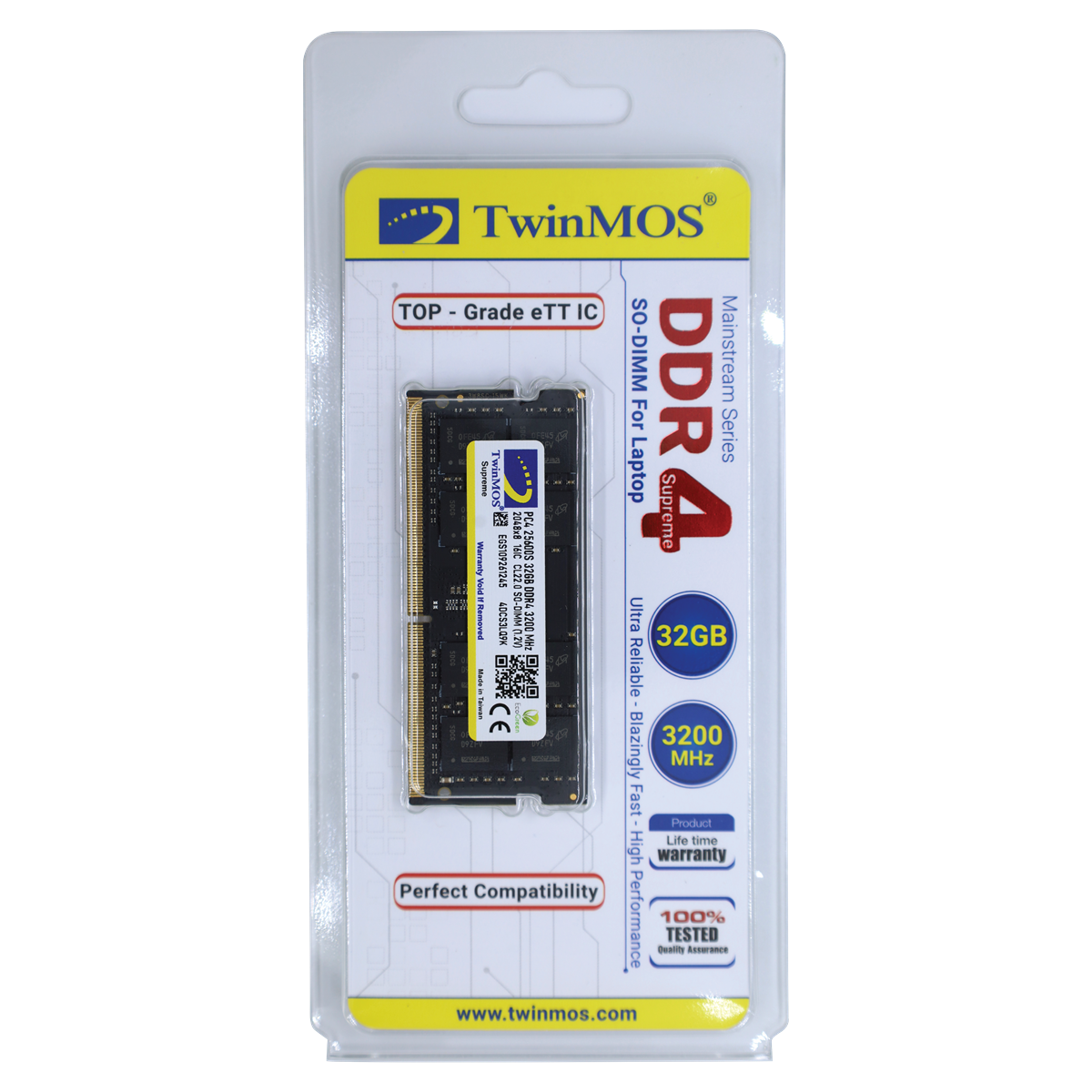 TwinMOS 4GB 3200MHz C22 DDR4 SO-DIMM Laptop Memory - PakByte Computers