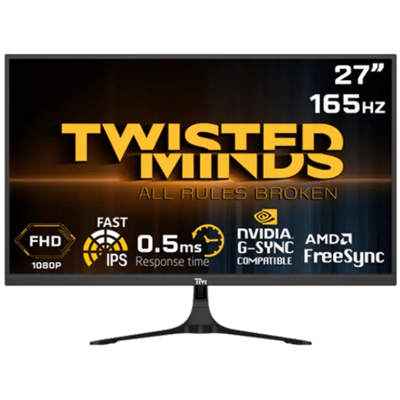 Twisted Minds 27'' Flat, FHD 165Hz, Fast IPS, 0.5ms, HDR Gaming Monitor TM27FHD165IPS - PakByte Computers