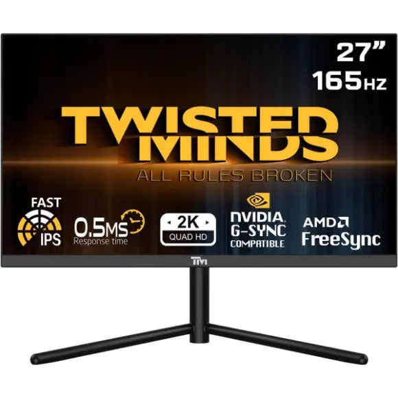 Twisted Minds TM27QHD165IPS - 165Hz 2K 1440p QHD IPS 27" Gaming Monitor - PakByte Computers