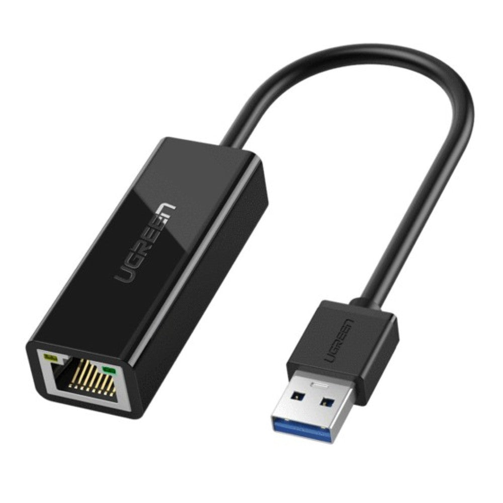 UGREEN 20256 USB 3.0 to RJ45 Gigabit Ethernet Adapter - Black - PakByte Computers