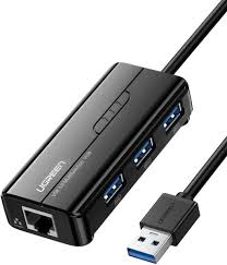 UGREEN 20265 USB 3.0 Hub with Gigabit Ethernet Adapter – RJ45 LAN Converter