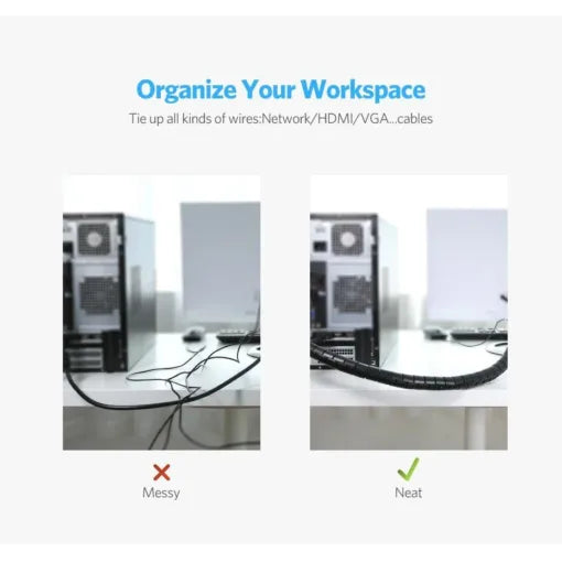 UGREEN 30820 Cable Protection Tube Dia 25mm 5M – Black