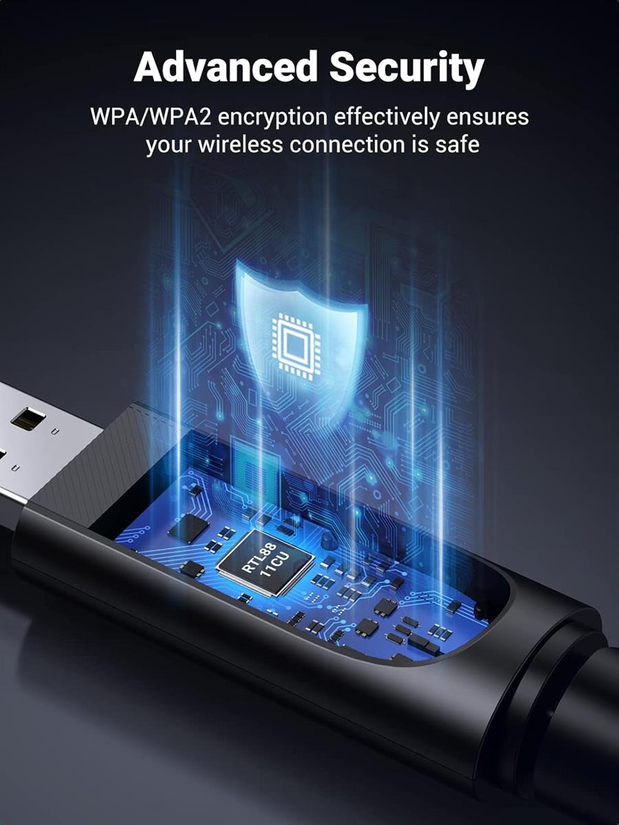 UGREEN AC650 HighGain Dual Band Wireless USB Adapter - PakByte