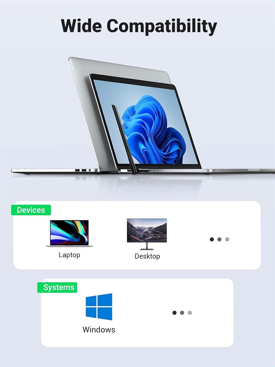 UGREEN AC650 HighGain Dual Band Wireless USB Adapter - PakByte