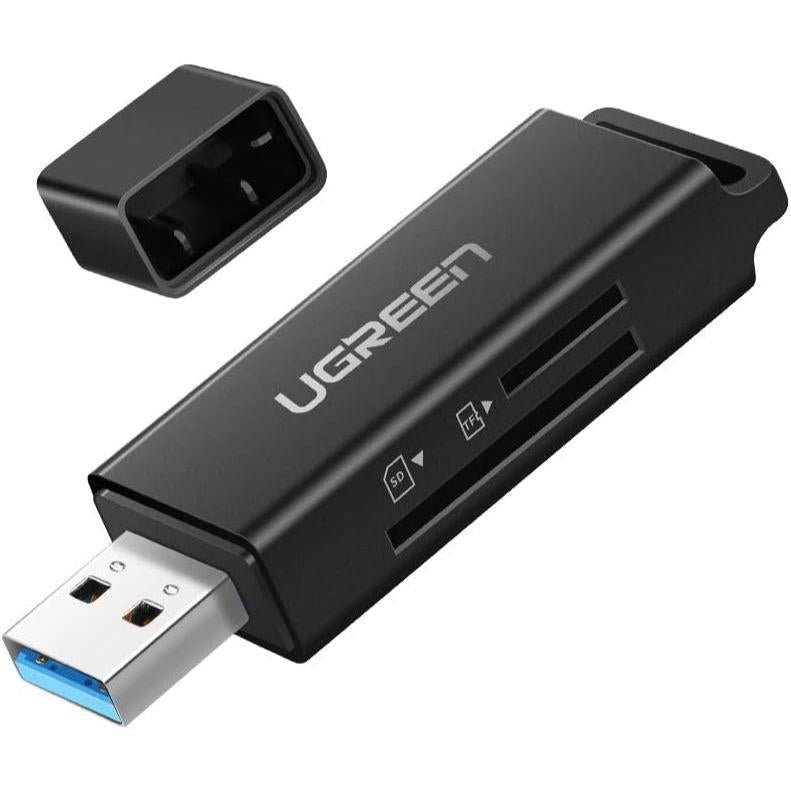 UGREEN USB 3.0 to TF + SD Dual Card Reader (Black) - PakByte