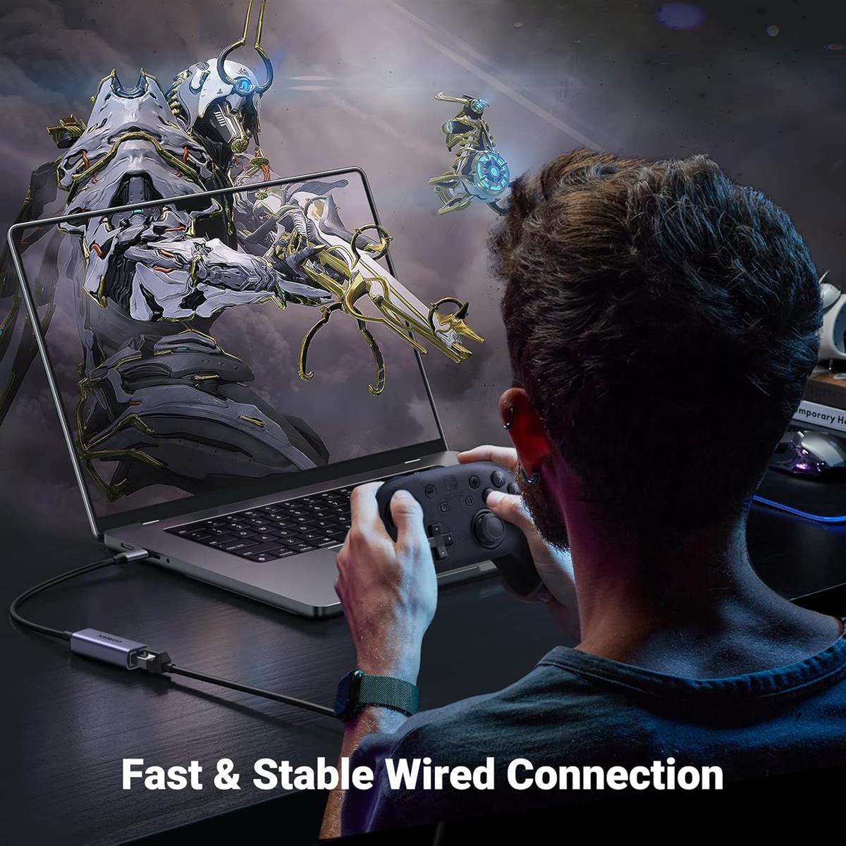 UGREEN USB Type C to 10/100/1000M Ethernet Adapter (Space Gray) - PakByte