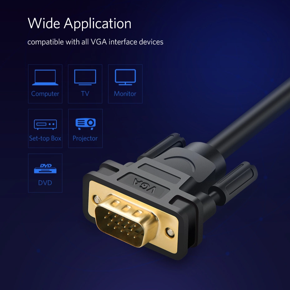 UGREEN 11630 VGA Male to Male 1080P@60Hz Cable - 1.5M