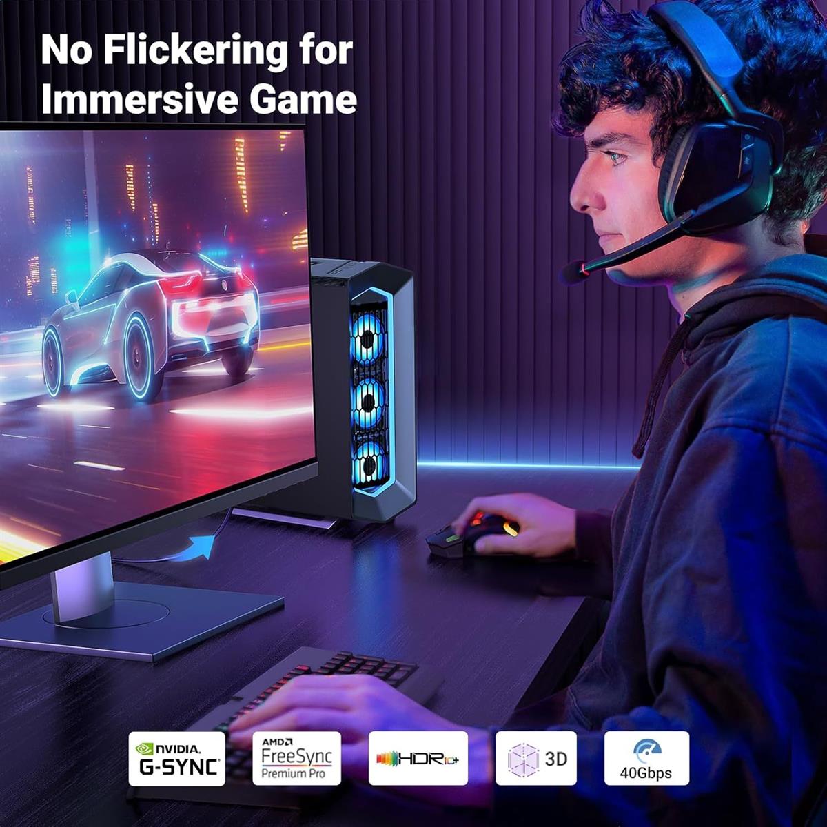 UGreen DisplayPort Cable 2.1 VESA Certified DP2.0 40Gbps Support 16K@30Hz 8K@240Hz 4K@240Hz HDR, HDCP, DSC 1.2a, Braided Display Port Cable Cord Compatible FreeSync G-Sync Video Card Monitor, 2m - PakByte