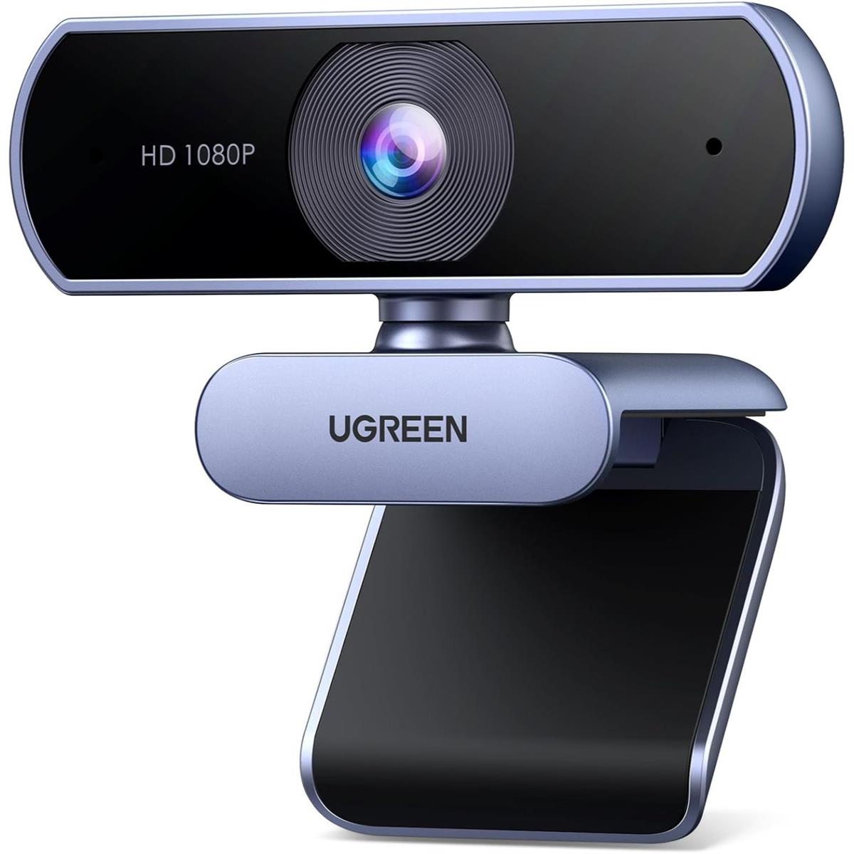 Ugreen 1080P Webcam with Microphone, Full HD USB Web Camera, Adjustable FOV, Noise-Canceling, Plug and Play, Auto Light Correction, Video Webcam for Streaming/Conferencing, Zoom/Skype/YouTube, Desktop - PakByte