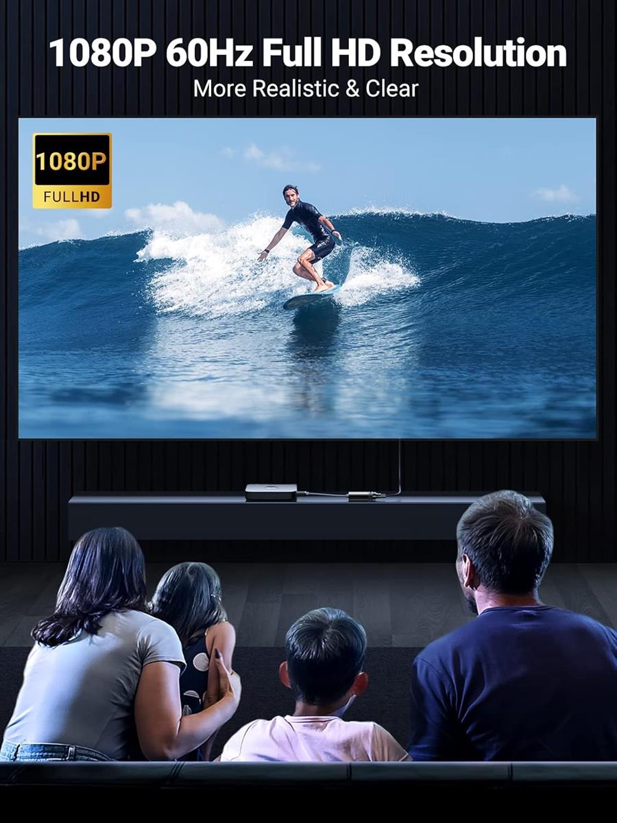 Ugreen Active HDMI to VGA Adapter with 3.5mm Audio Jack, HDMI Male to VGA Female, up to 1080P for PC, Laptop, Ultrabook, Raspberry Pi, Chromebook, Black - PakByte