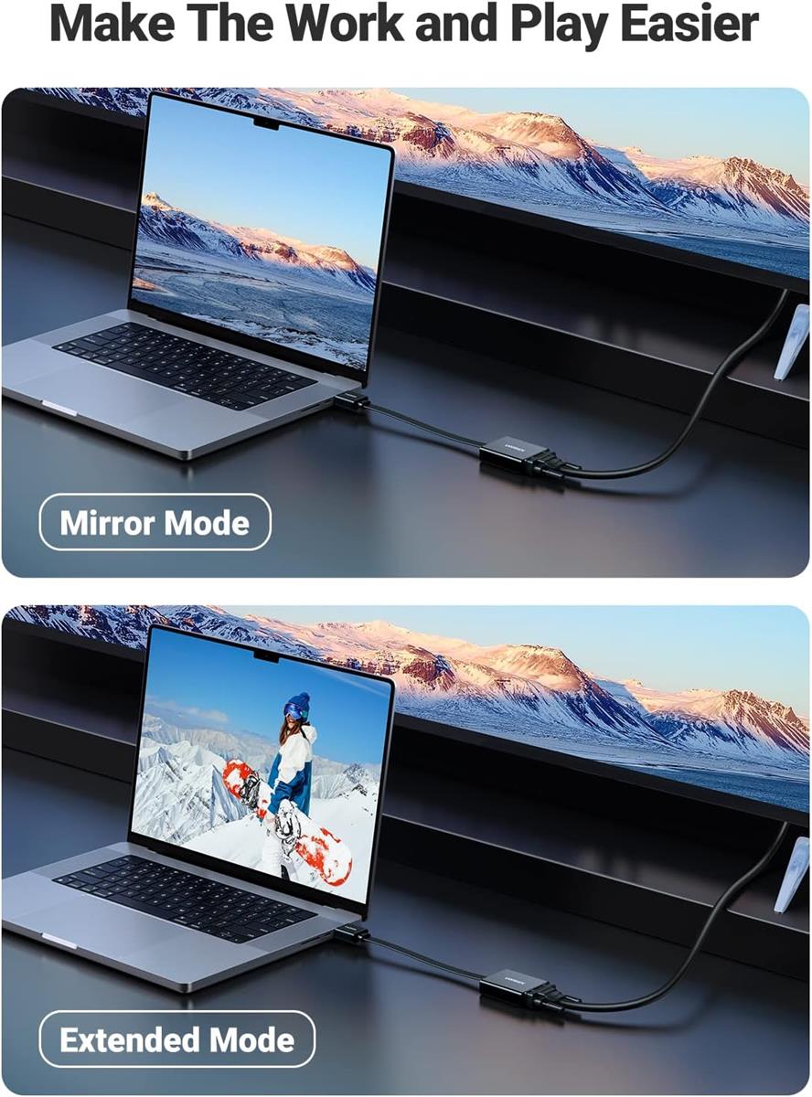 Ugreen Active HDMI to VGA Adapter with 3.5mm Audio Jack, HDMI Male to VGA Female, up to 1080P for PC, Laptop, Ultrabook, Raspberry Pi, Chromebook, Black - PakByte