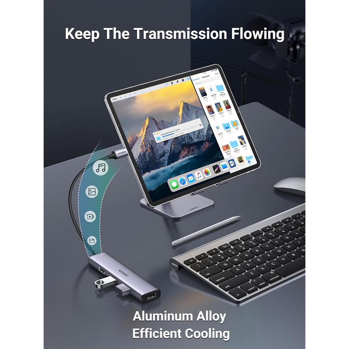 Ugreen Aluminium USB-C Hub, 4 Ports to USB 3.0 - PakByte Computers