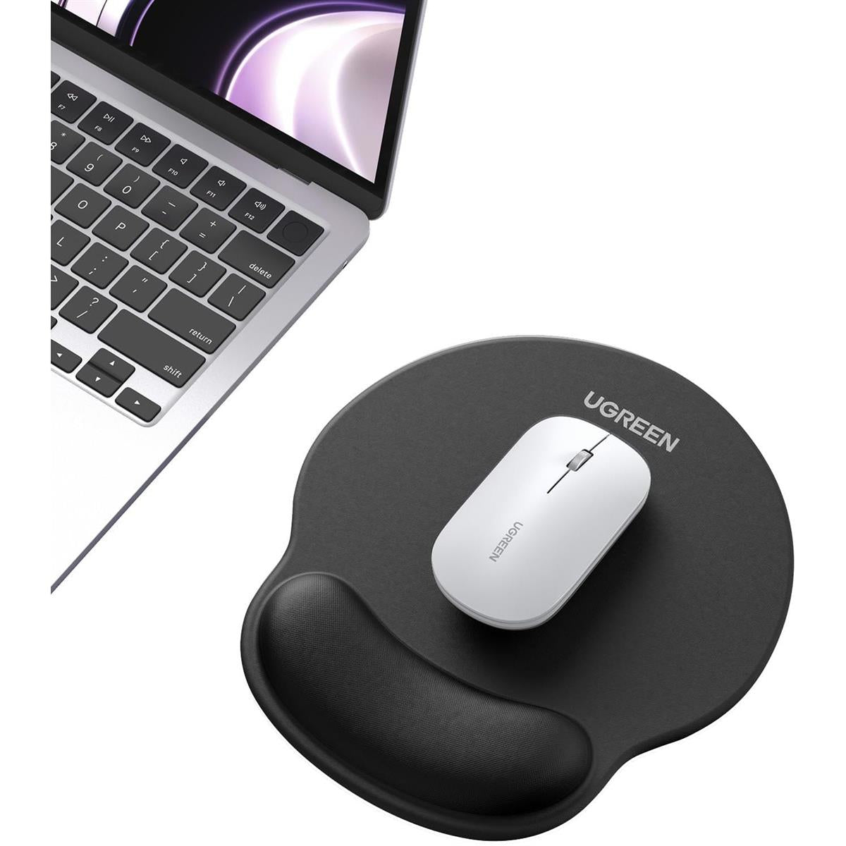 Ugreen Ergonomic Mouse Pad with Wrist Rest - Black - PakByte Computers