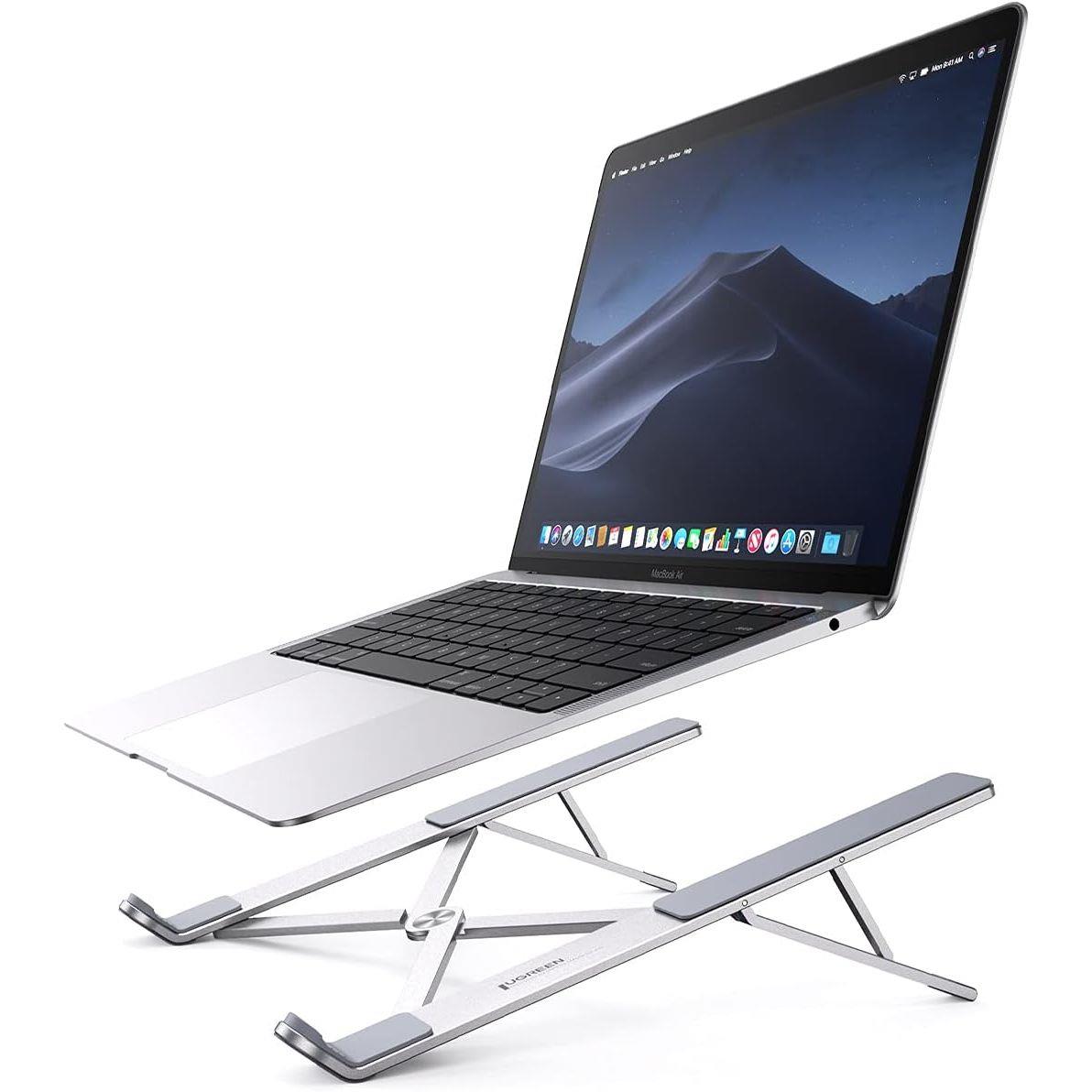 Ugreen Laptop Stand for Desk Adjustable, MacBook Stand, Portable Aluminium Laptop Riser for Desk with Carry Bag, Folding Laptop Stand for 8-17.3 inch Laptops Tablets - PakByte
