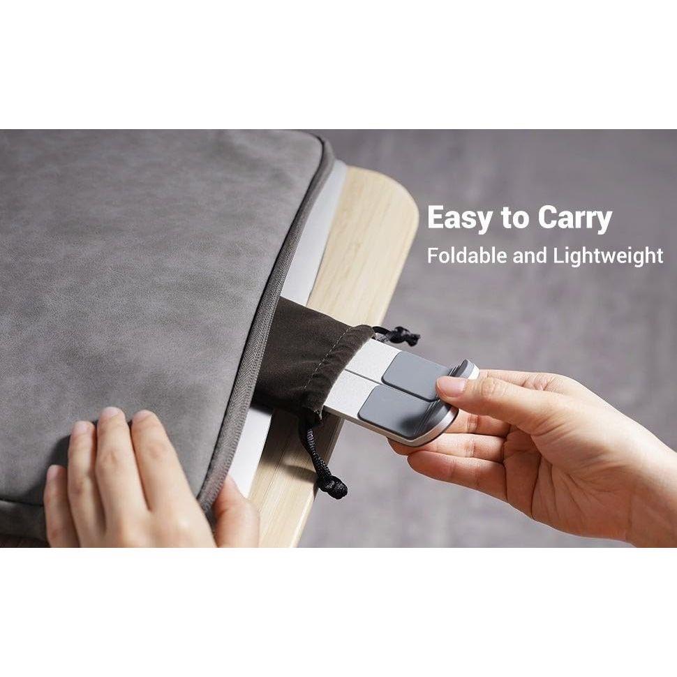 Ugreen Laptop Stand for Desk Adjustable, MacBook Stand, Portable Aluminium Laptop Riser for Desk with Carry Bag, Folding Laptop Stand for 8-17.3 inch Laptops Tablets - PakByte