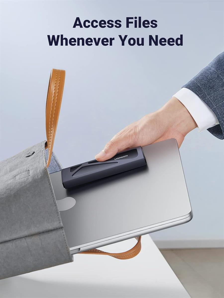 Ugreen M.2 NVMe SSD Enclosure, Tool-Free NVMe Enclosure, 10Gbps NVMe to USB Adapter with USB 3.2 Gen2, Aluminum M2 SSD Enclosure Supports M and B&M Keys and Size in 2230/2242 /2260/2280 SSDs (Black) - PakByte