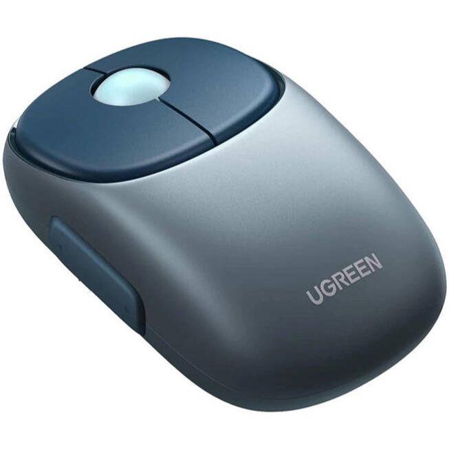 Ugreen MU102 Fun+ Wireless Mouse, Bluetooth/2.4GHz, Adjustable DPI Up To 4000, Rechargeable Battery, USB-C, Durable Construction, Modern Design, Black/Blue - PakByte