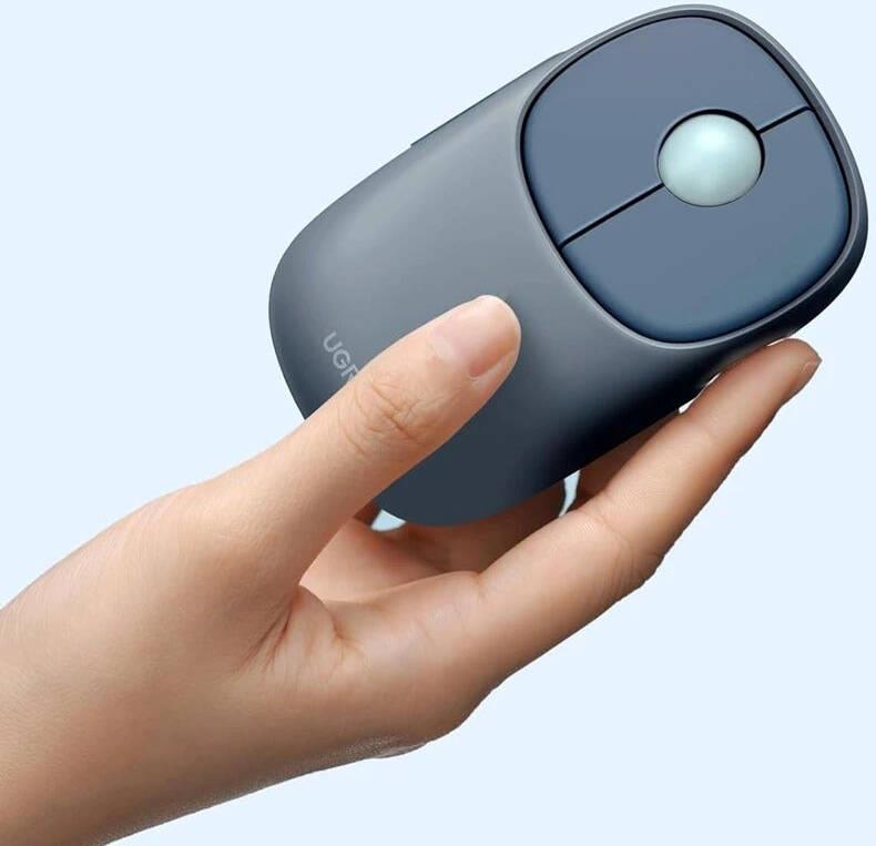 Ugreen MU102 Fun+ Wireless Mouse, Bluetooth/2.4GHz, Adjustable DPI Up To 4000, Rechargeable Battery, USB-C, Durable Construction, Modern Design, Black/Blue - PakByte