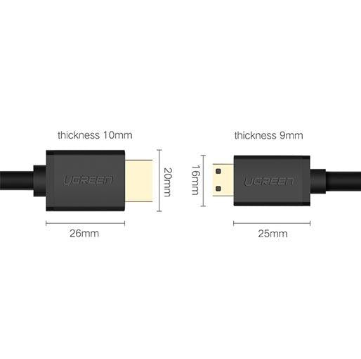 Ugreen Mini HDMI to HDMI 4K Cable Male to Male - 1.5m (Black) - PakByte