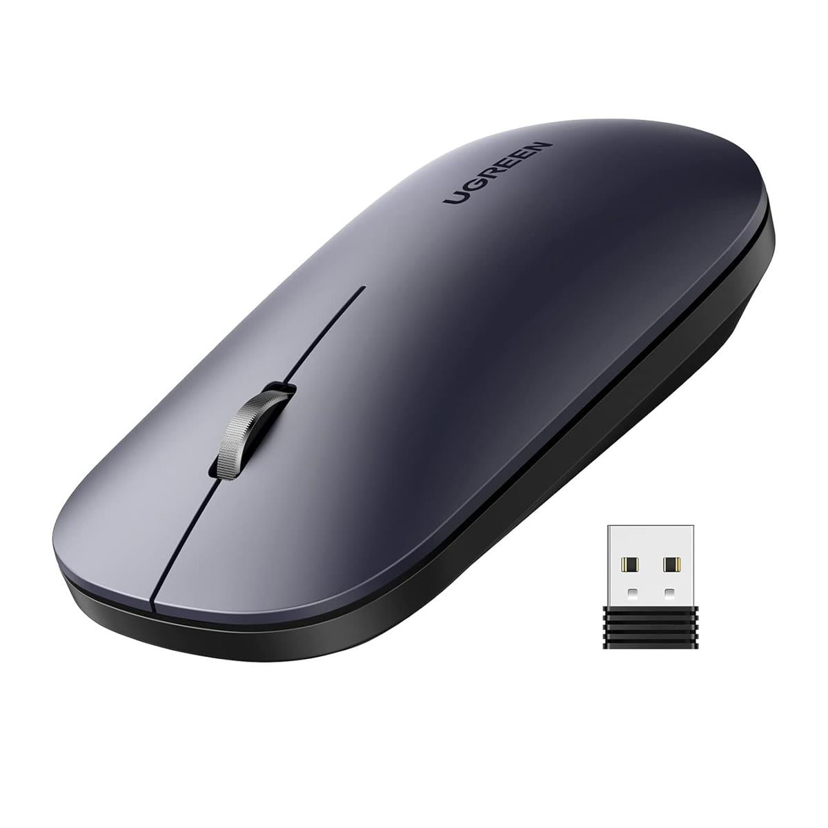 Ugreen PC Mouse Wireless Quiet With 4000 DPI, 2.4GHz Connection, 18 Months Battery Life, USB Wireless Mouse Compatible With Laptop Computer Windows 11 macOS Linux (Black) - PakByte