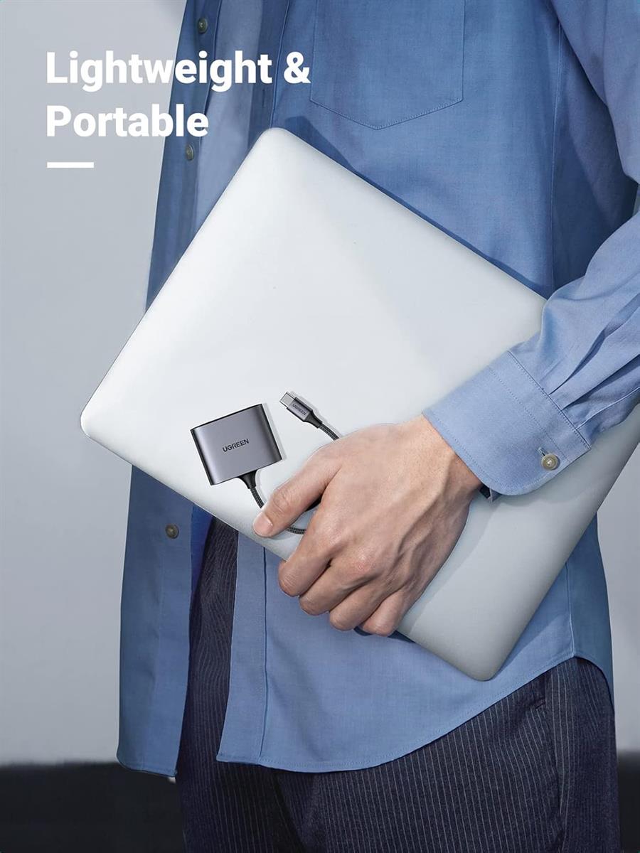 Ugreen USB-C SD Card Reader, 3-in-1 Type C Card Adapter Micro SD Memory Card Reader for TF SD SDXC SDHC MMC RS-MMC Micro SD SDXC SDHC Cards, Compatible with iPhone 15 Pro, Macbook Mini 2023/Pro - PakByte