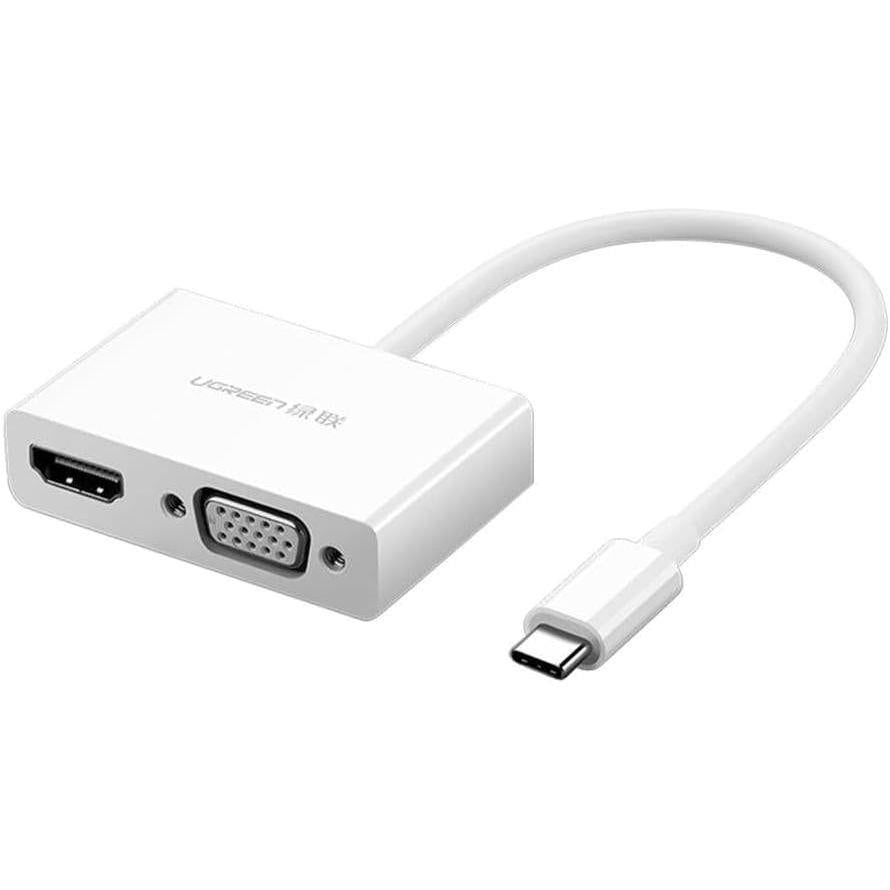 Ugreen USB-C to HDMI & VGA Converter - White - PakByte Computers