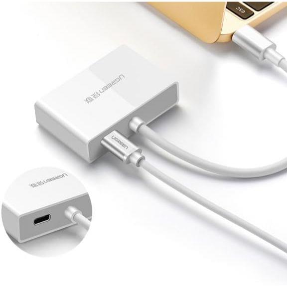 Ugreen USB-C to HDMI & VGA Converter - White - PakByte Computers