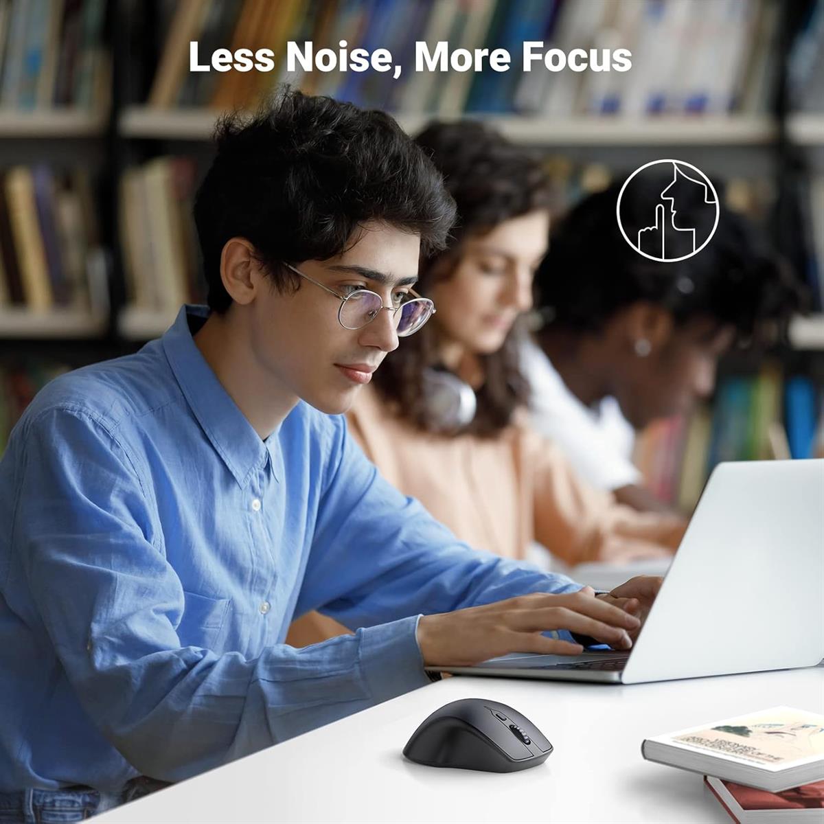 Ugreen Wireless, Ergonomic Bluetooth 5.0 Mouse for Laptop, 2.4G -Black - PakByte Computers