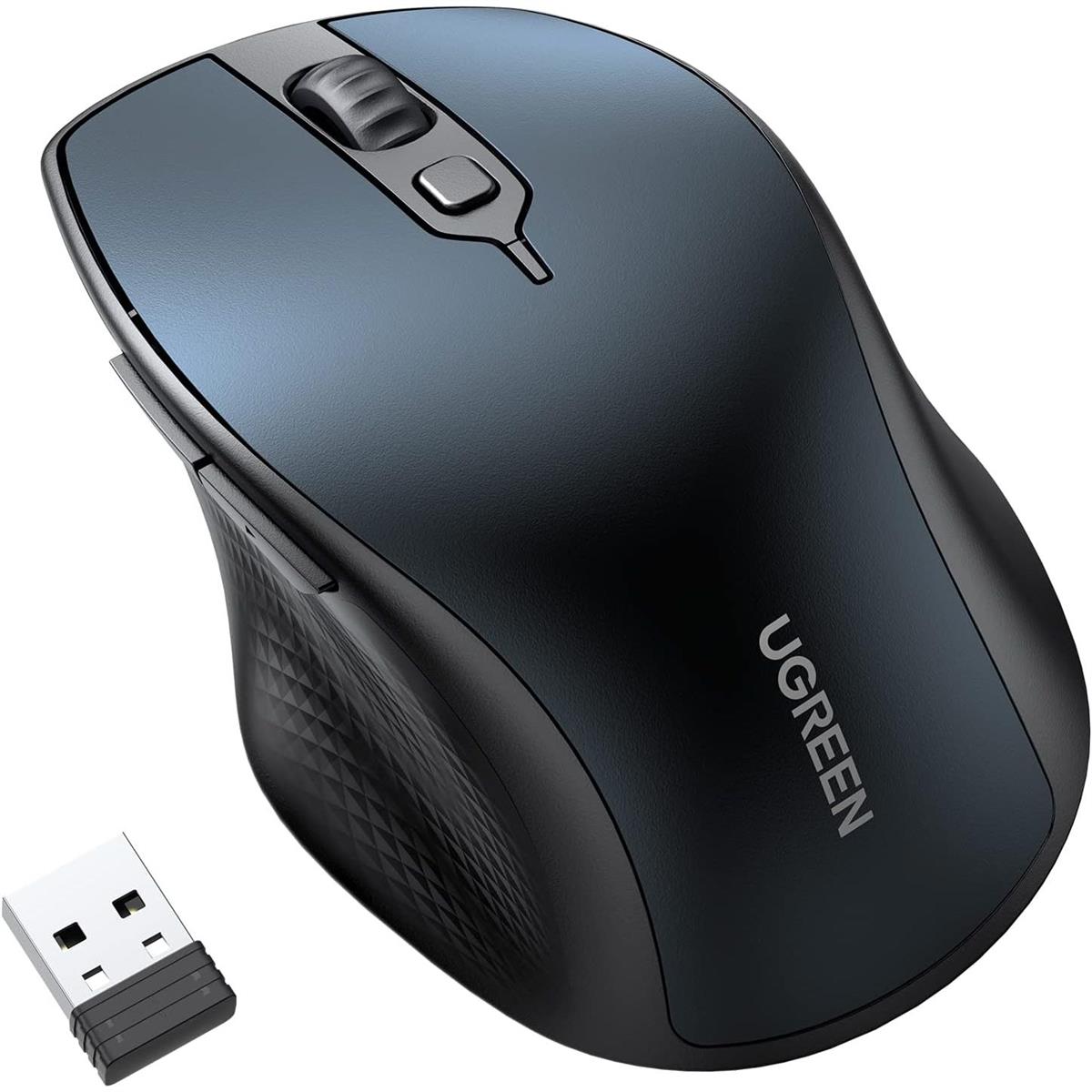 Ugreen Wireless, Ergonomic Bluetooth 5.0 Mouse for Laptop, 2.4G - Blue - PakByte Computers