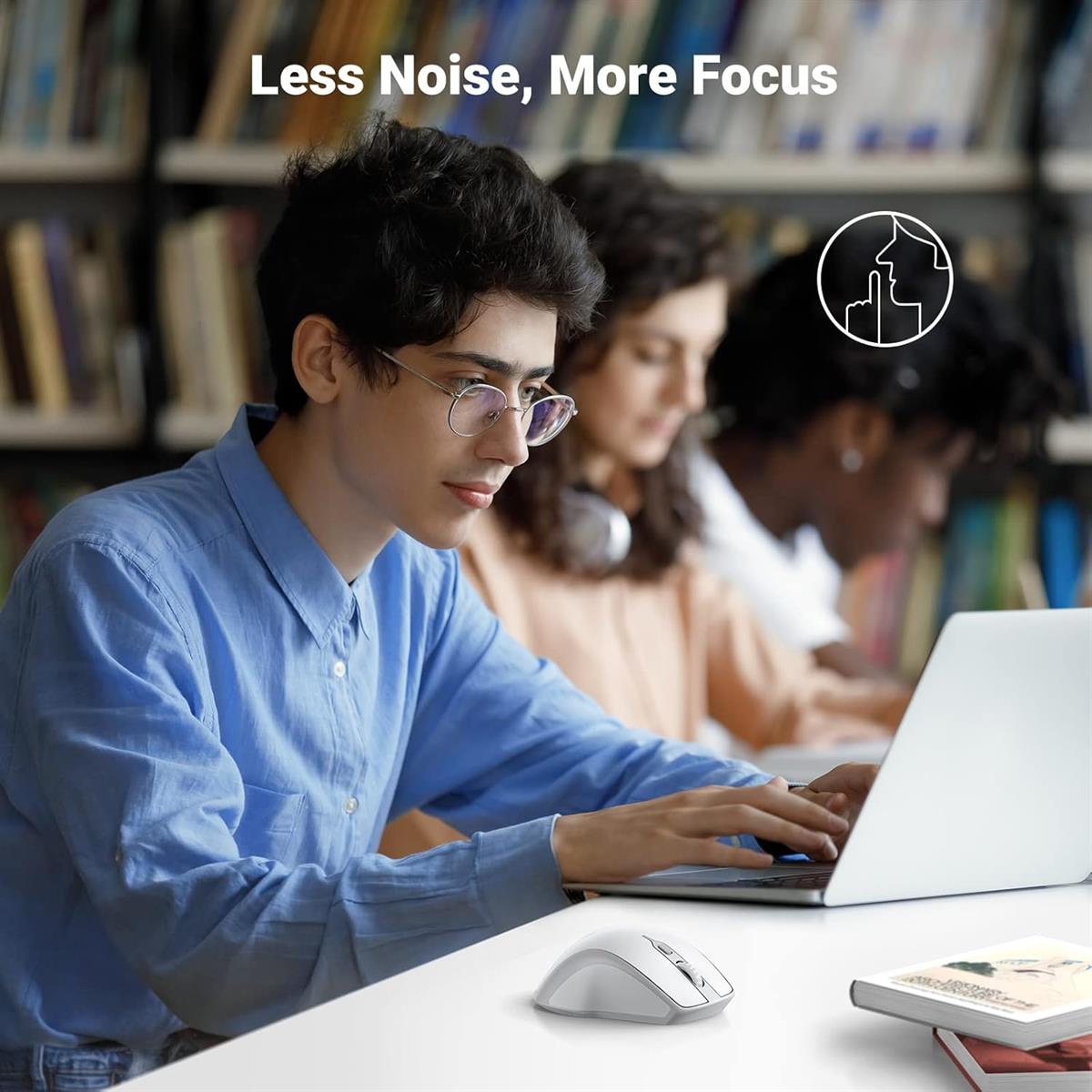 Ugreen Wireless, Ergonomic Bluetooth 5.0 Mouse for Laptop, 2.4G - White - PakByte Computers