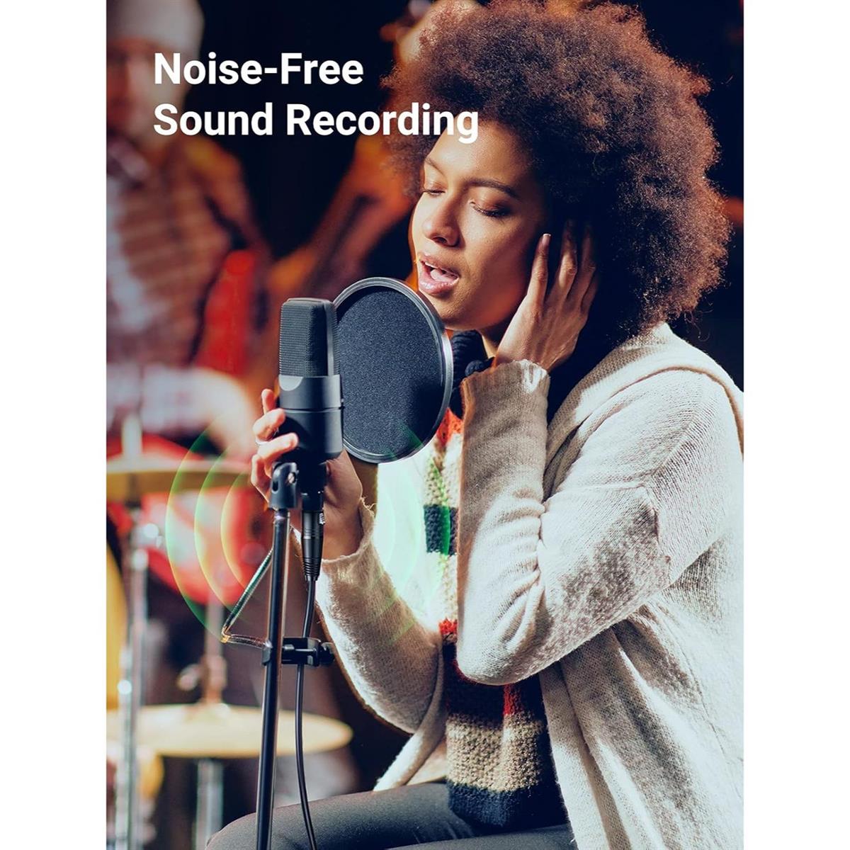 Ugreen XLR Cable, XLR Male To Female Microphone Extension Cable 2M For Amplifiers, Microphones, Mixer, Preamp, Speaker System Or Other Professional Recording (Black) - PakByte