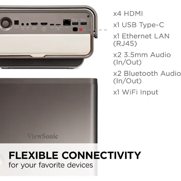 ViewSonic X11-4KP 4K HDR Short Throw Smart Portable LED Projector - PakByte Computers