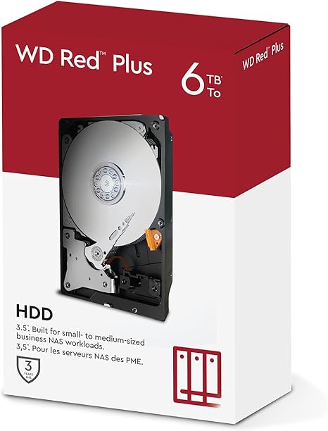 WD Red Plus 6TB NAS SATA 3.5" Internal Hard Drive - PakByte Computers
