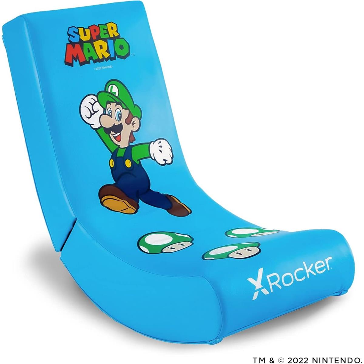 X Rocker Super Mario Video Gaming Floor Chair - Blue - PakByte Computers
