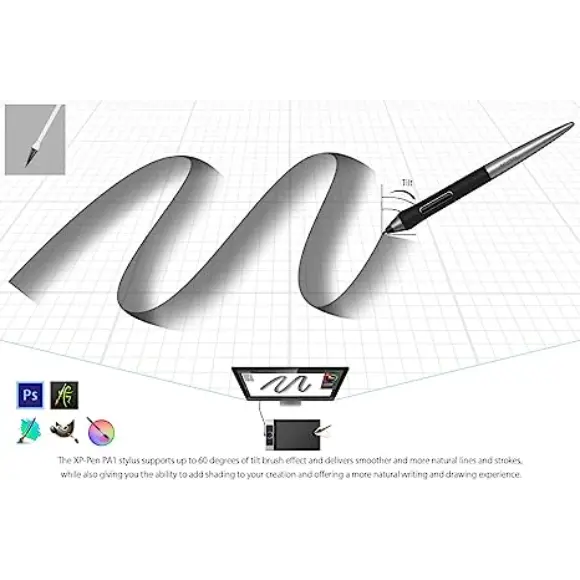 XP-PEN PA1 Battery-Free Stylus Compatible with XP-Pen Deco Pro S/Deco Pro M/Deco Pro SW and Deco Pro MW Graphics Tablet - PakByte Computers